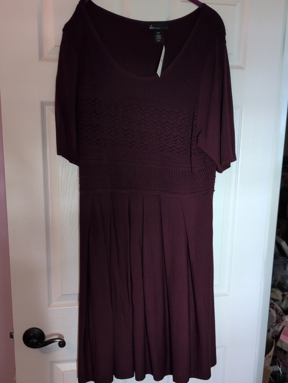 Lane Bryant Plum Knit Midi Dress
